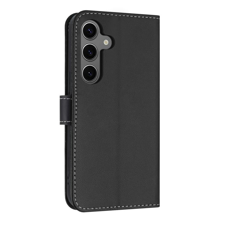 For Samsung Galaxy S25 FE 5G Metal Bow Leather Phone Case with Hand Strap