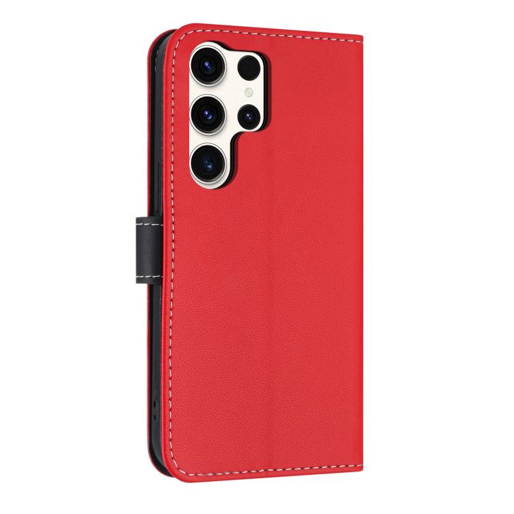 For Samsung Galaxy S26 Ultra 5G Metal Bow Leather Phone Case with Hand Strap