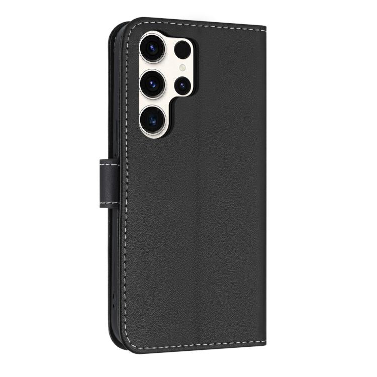 For Samsung Galaxy S26 Ultra 5G Metal Bow Leather Phone Case with Hand Strap