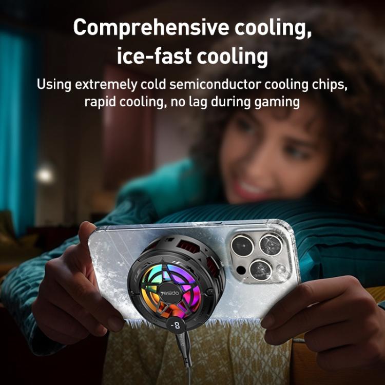 Yesido C226 Semiconductor Refrigeration Magnetic Universal Phone Radiator - Black