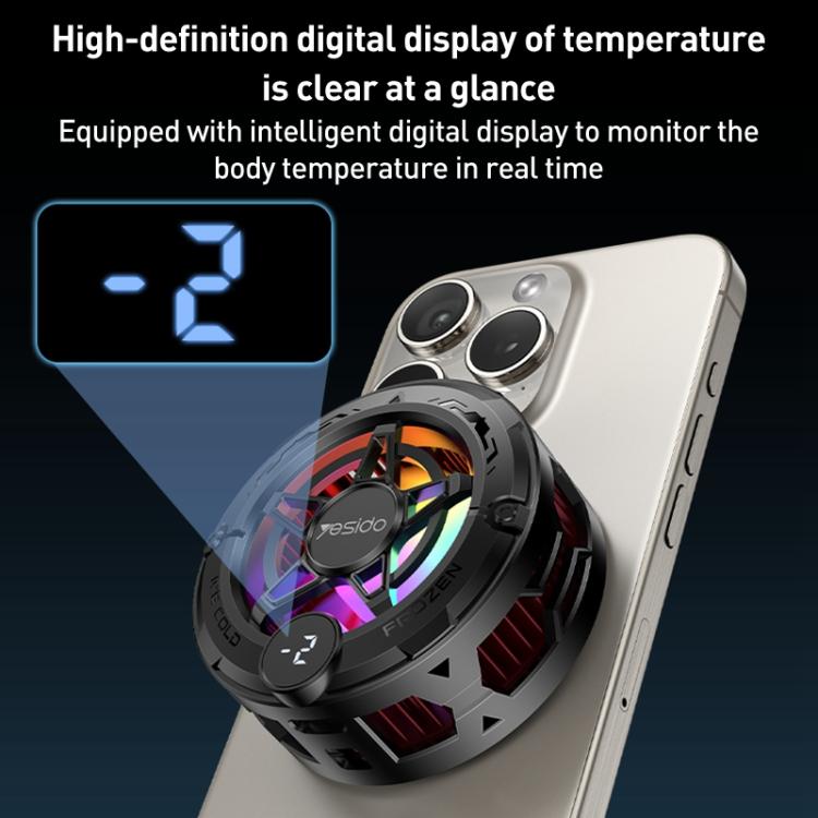 Yesido C226 Semiconductor Refrigeration Magnetic Universal Phone Radiator - Black