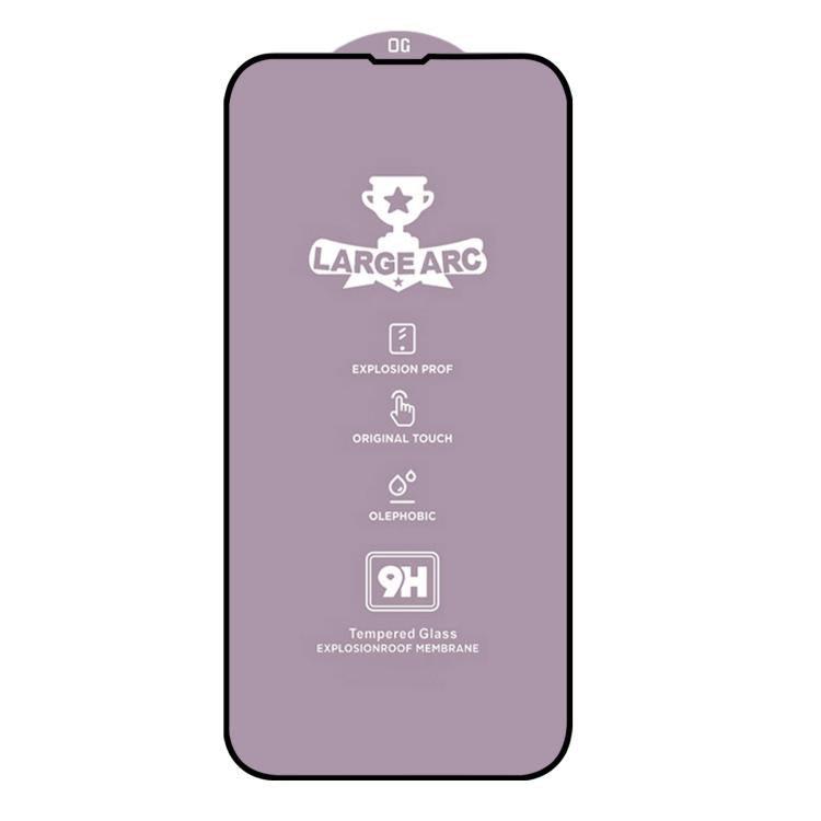 For iPhone 16 / 15 25pcs 9H 0.4mm High Aluminum Large Arc Tempered Glass Film