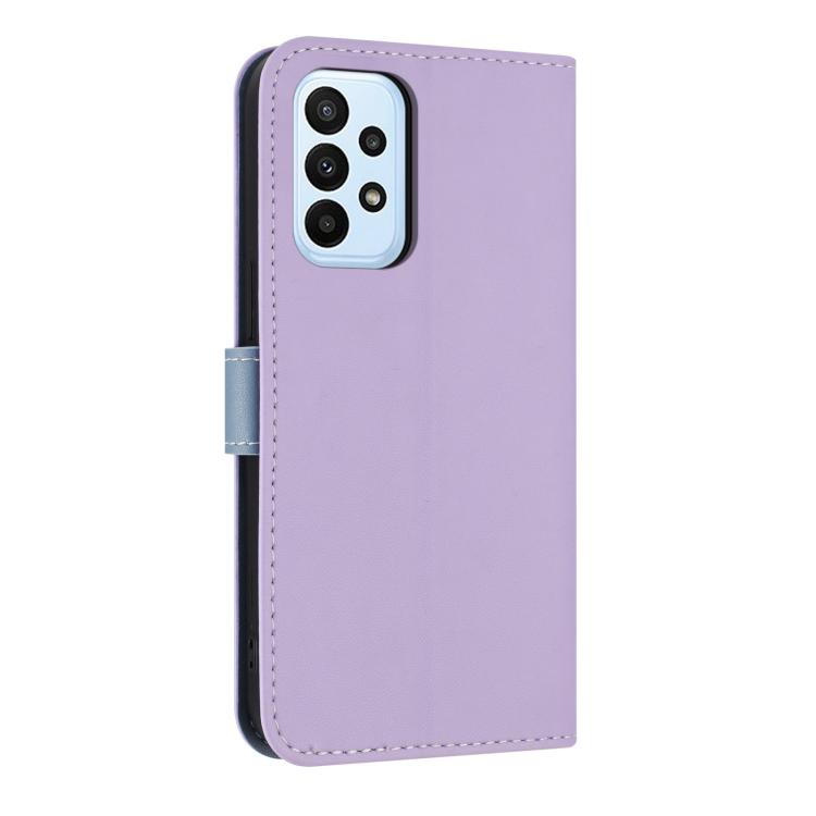 For Samsung Galaxy A33 5G Metal Bow Leather Phone Case with Hand Strap