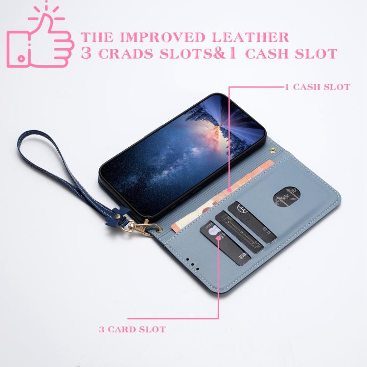 For Samsung Galaxy A06  / A07 4G Metal Bow Leather Phone Case with Hand Strap