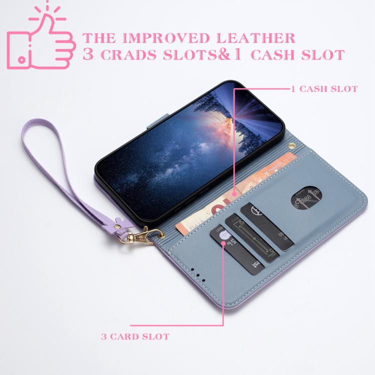 For Samsung Galaxy A06  / A07 4G Metal Bow Leather Phone Case with Hand Strap