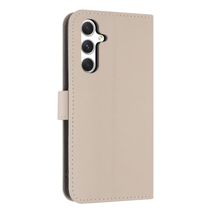 For Samsung Galaxy A37 5G Metal Bow Leather Phone Case with Hand Strap