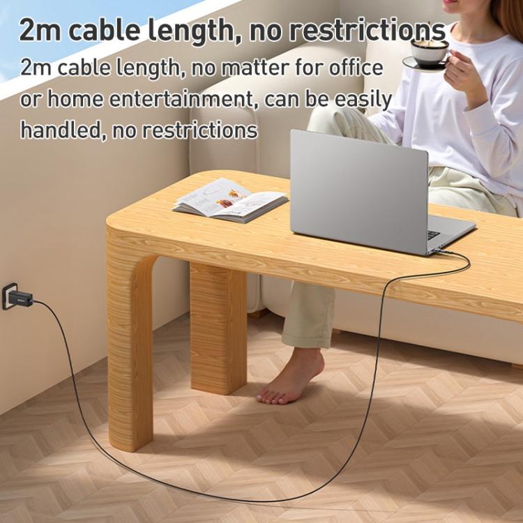 Yesido CA197 2 in 1 240W Type-C to Type-C and MagSafe 3 Magnetic Charging Data Cable, Length: 2m - Black