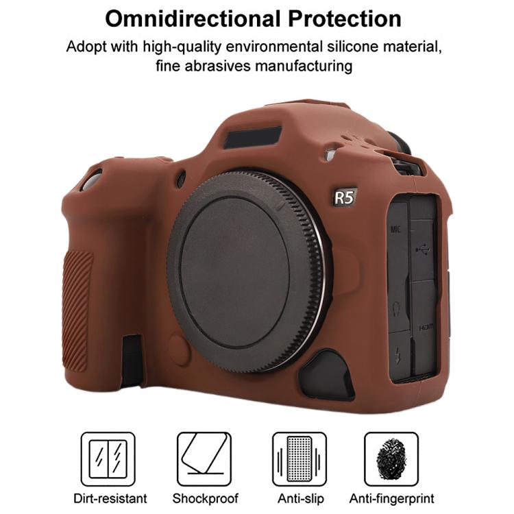 For Canon EOS R5 Mark II / R5II Glossy Soft Silicone Protective Case