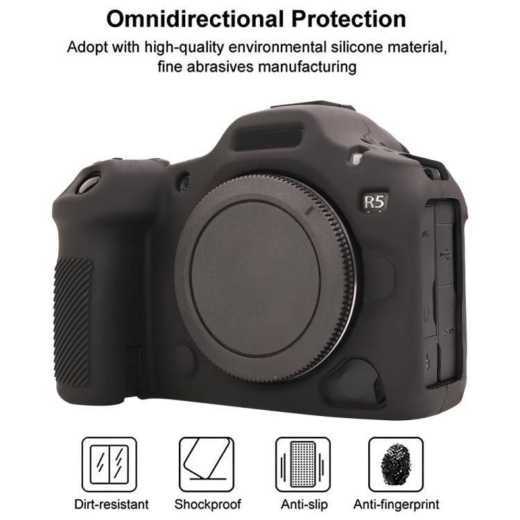 For Canon EOS R5 Mark II / R5II Glossy Soft Silicone Protective Case