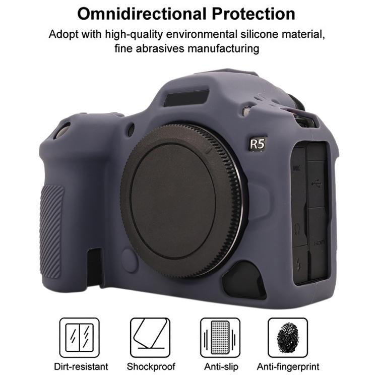 For Canon EOS R5 Mark II / R5II Glossy Soft Silicone Protective Case