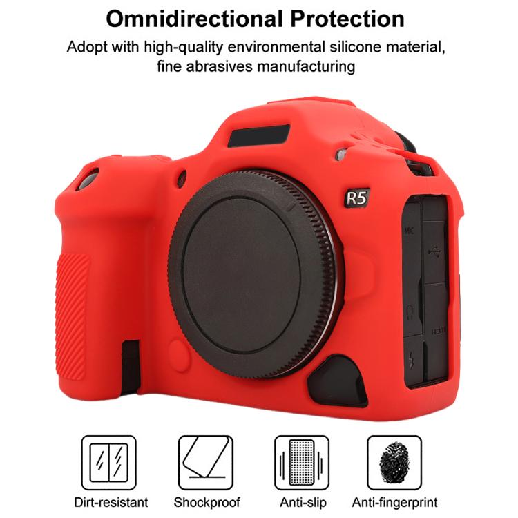 For Canon EOS R5 Mark II / R5II Glossy Soft Silicone Protective Case