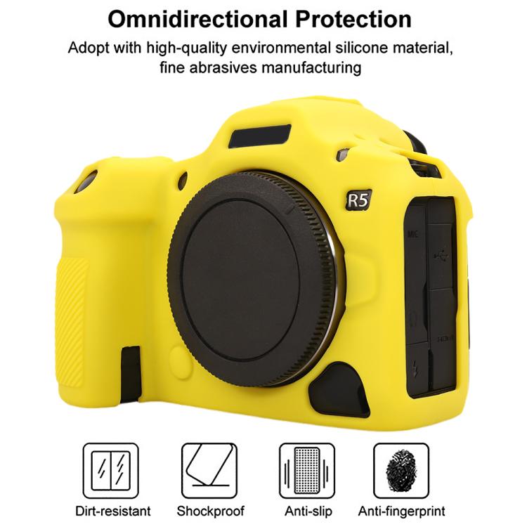 For Canon EOS R5 Mark II / R5II Glossy Soft Silicone Protective Case