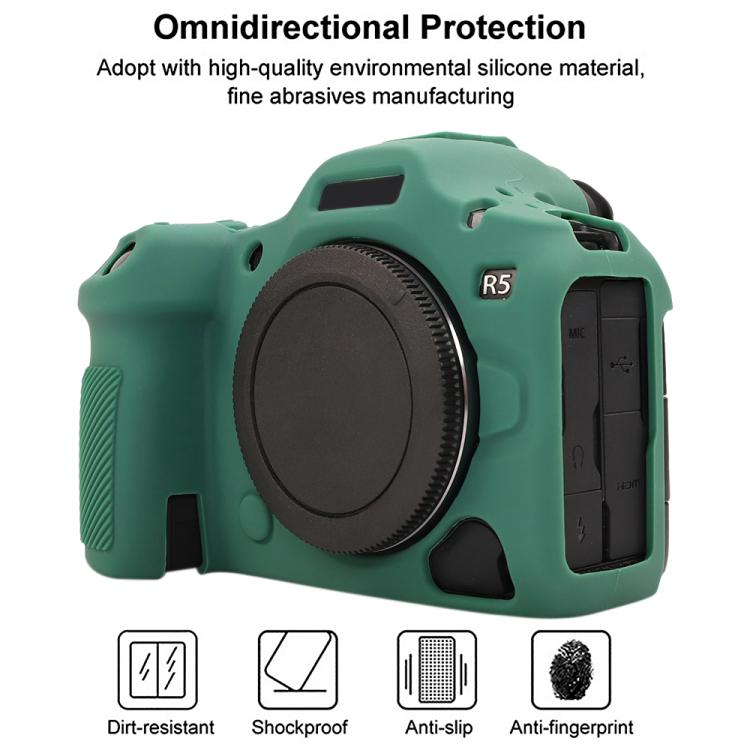 For Canon EOS R5 Mark II / R5II Glossy Soft Silicone Protective Case