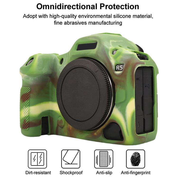 For Canon EOS R5 Mark II / R5II Glossy Soft Silicone Protective Case