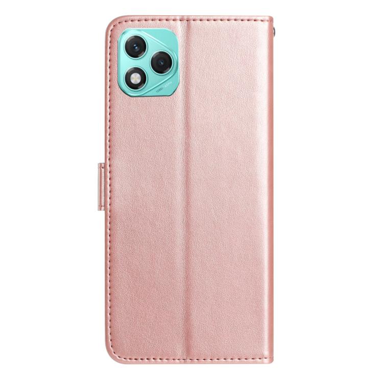 For Honor 400 Lite Global Rose Flower Embossing Pattern Leather Phone Case