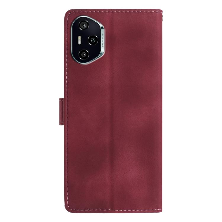 For Honor 400 Global 156.5mm Rose Flower Embossing Pattern Leather Phone Case