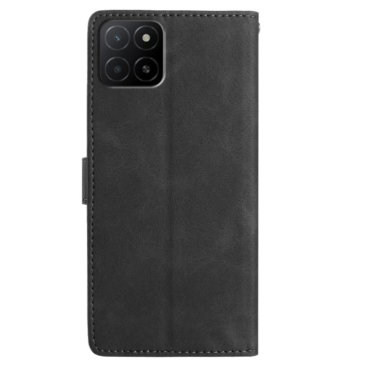 For Honor X5b Rose Flower Embossing Pattern Leather Phone Case
