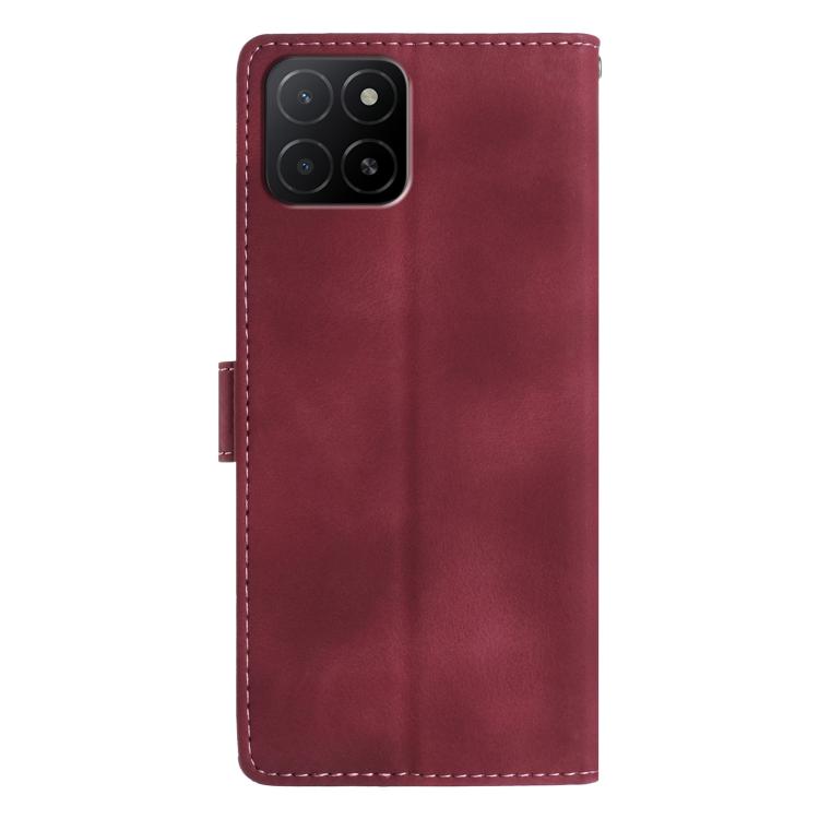 For Honor X5b Rose Flower Embossing Pattern Leather Phone Case