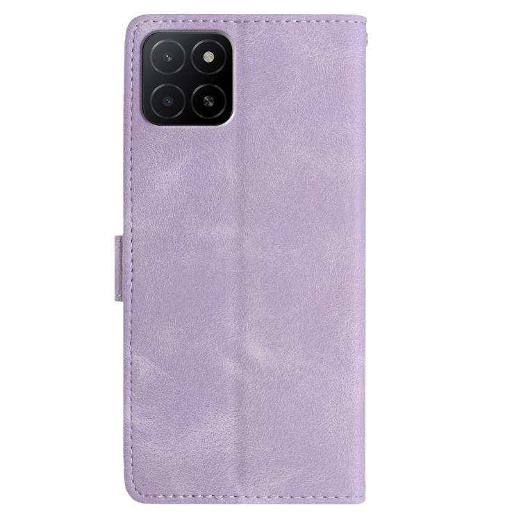 For Honor X5b Rose Flower Embossing Pattern Leather Phone Case