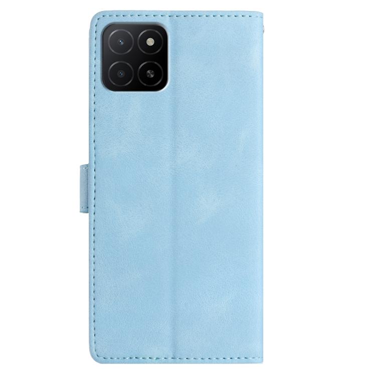 For Honor X5b Plus Rose Flower Embossing Pattern Leather Phone Case