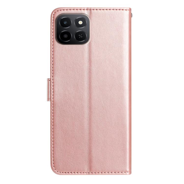 For Honor X6c 4G Rose Flower Embossing Pattern Leather Phone Case