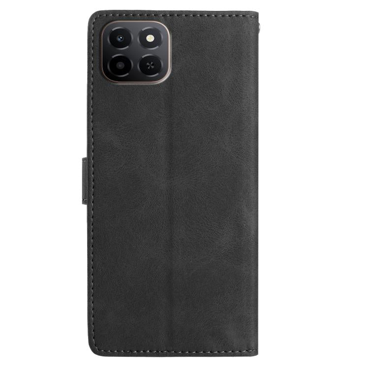 For Honor X6c 4G Rose Flower Embossing Pattern Leather Phone Case