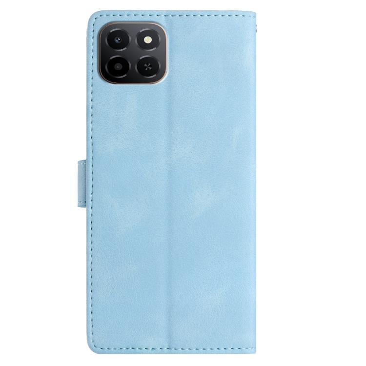 For Honor X6c 4G Rose Flower Embossing Pattern Leather Phone Case