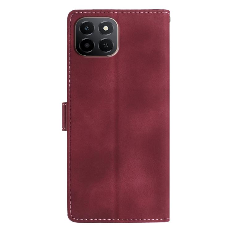 For Honor X6c 4G Rose Flower Embossing Pattern Leather Phone Case