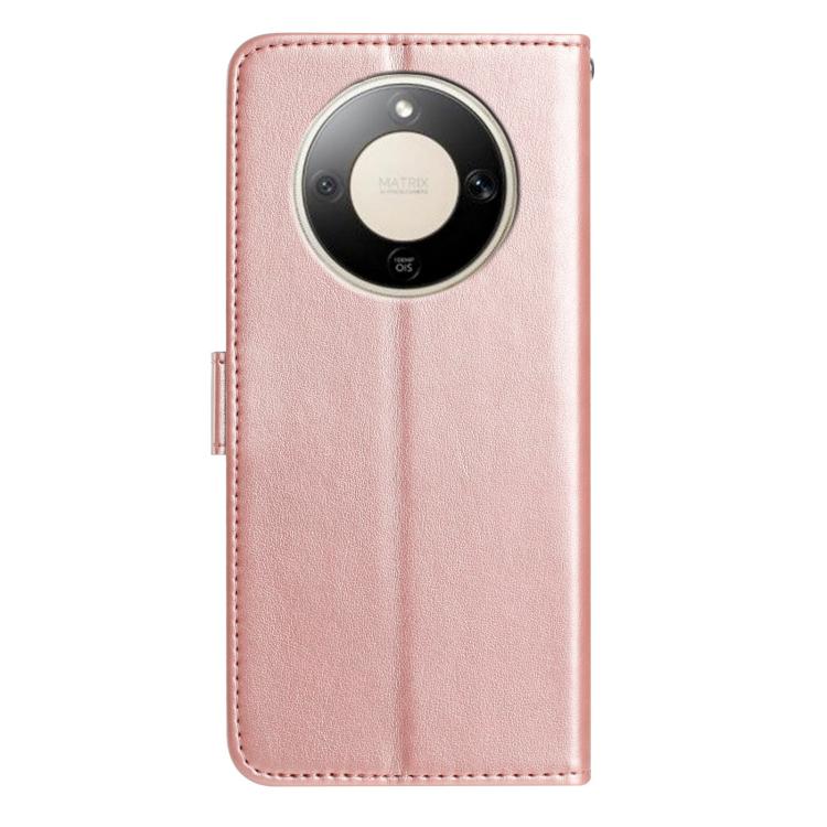 For Honor X9d 5G Rose Flower Embossing Pattern Leather Phone Case