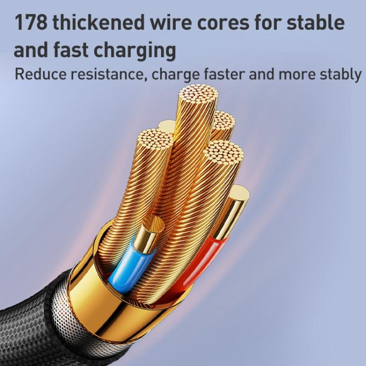 Yesido CA199 27W Type-C to 8 Pin Streamer Light Data Cable, Length: 1.2m - Grey