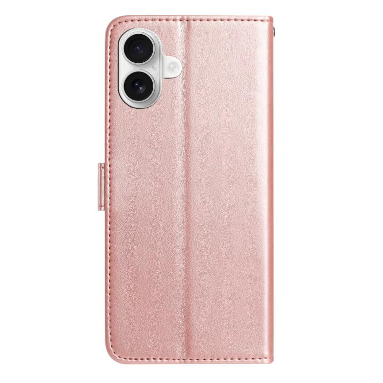 For iPhone 17 Rose Flower Embossing Pattern Leather Phone Case