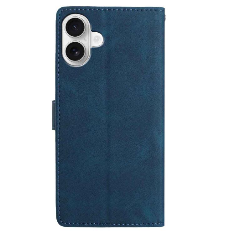 For iPhone 17 Rose Flower Embossing Pattern Leather Phone Case