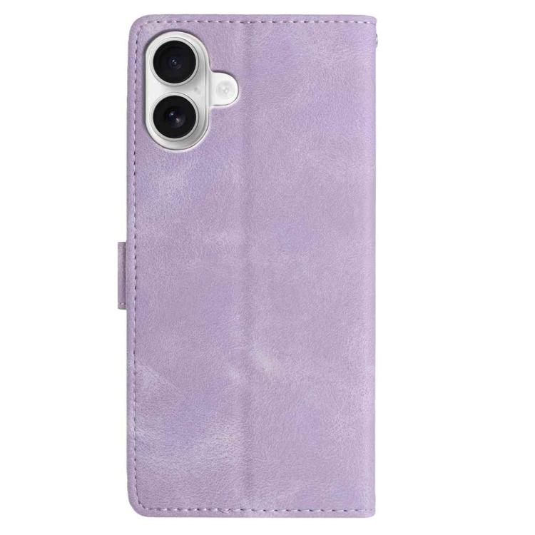 For iPhone 17 Rose Flower Embossing Pattern Leather Phone Case