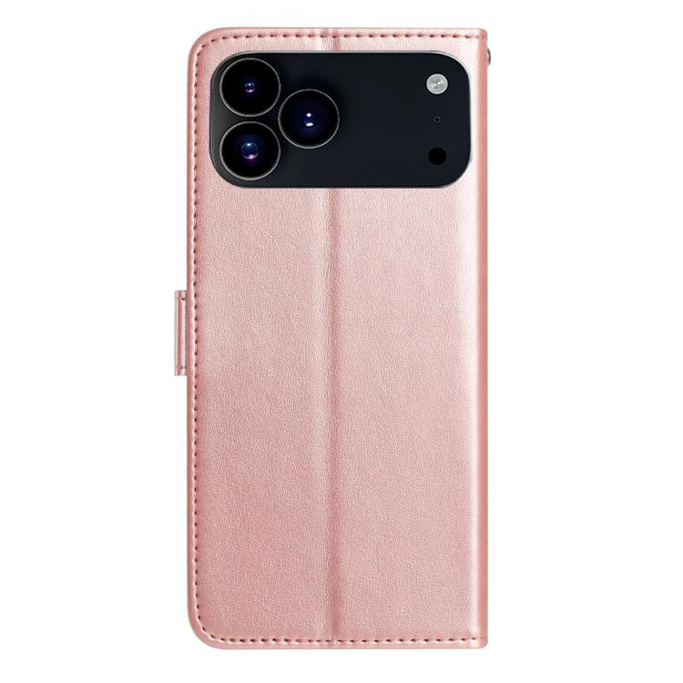 For iPhone 17 Pro Max Rose Flower Embossing Pattern Leather Phone Case