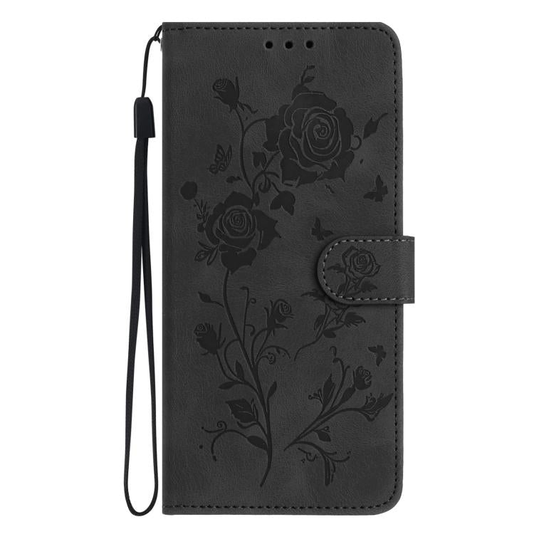 For iPhone 17 Pro Max Rose Flower Embossing Pattern Leather Phone Case
