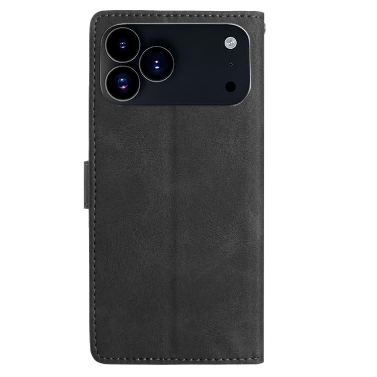 For iPhone 17 Pro Max Rose Flower Embossing Pattern Leather Phone Case