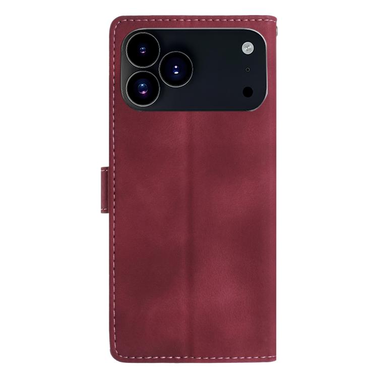For iPhone 17 Pro Max Rose Flower Embossing Pattern Leather Phone Case