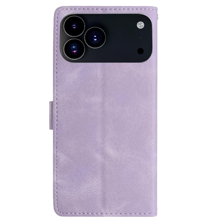 For iPhone 17 Pro Max Rose Flower Embossing Pattern Leather Phone Case