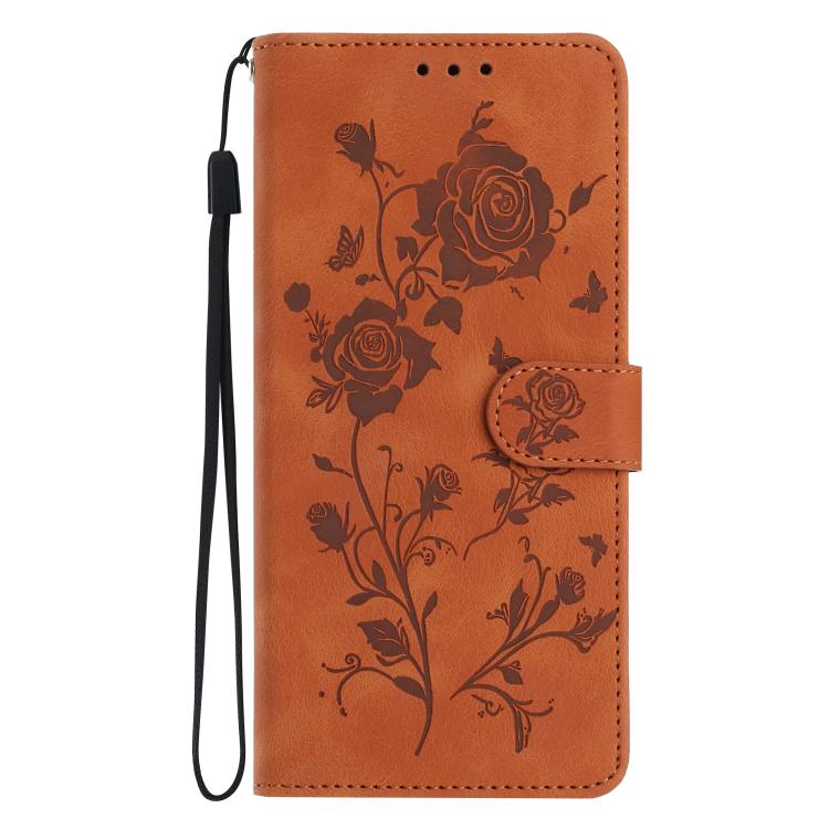 For iPhone 17 Pro Max Rose Flower Embossing Pattern Leather Phone Case