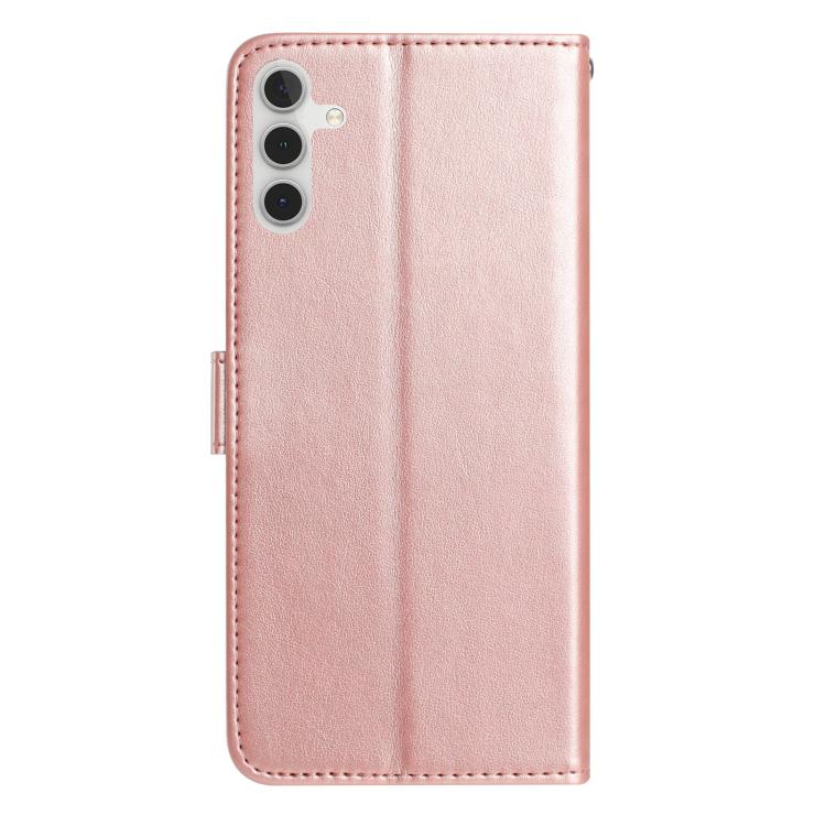 For Samsung Galaxy A17 5G Rose Flower Embossing Pattern Leather Phone Case