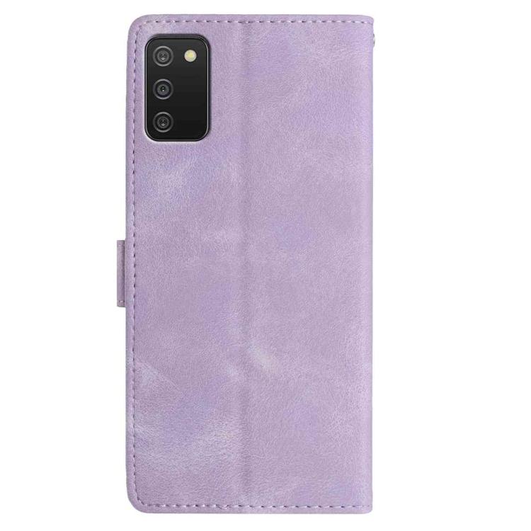 For Samsung Galaxy A02S 164mm US Rose Flower Embossing Pattern Leather Phone Case