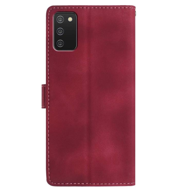 For Samsung Galaxy A02S 166mm EU Rose Flower Embossing Pattern Leather Phone Case