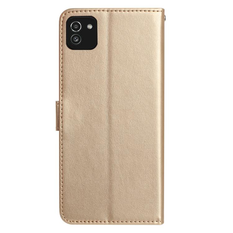 For Samsung Galaxy A03 Rose Flower Embossing Pattern Leather Phone Case