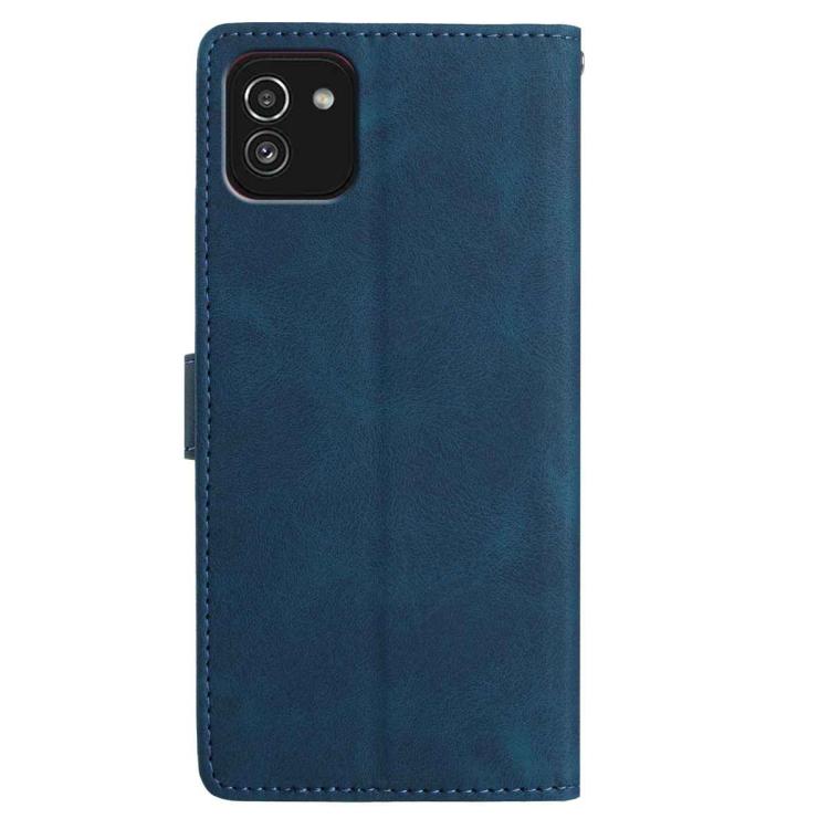 For Samsung Galaxy A03 Rose Flower Embossing Pattern Leather Phone Case