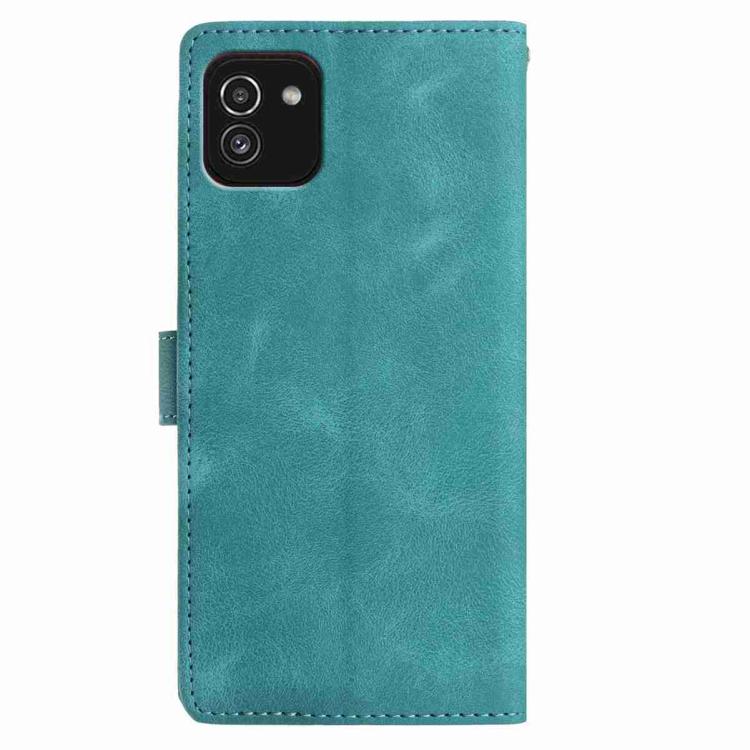 For Samsung Galaxy A03 Rose Flower Embossing Pattern Leather Phone Case