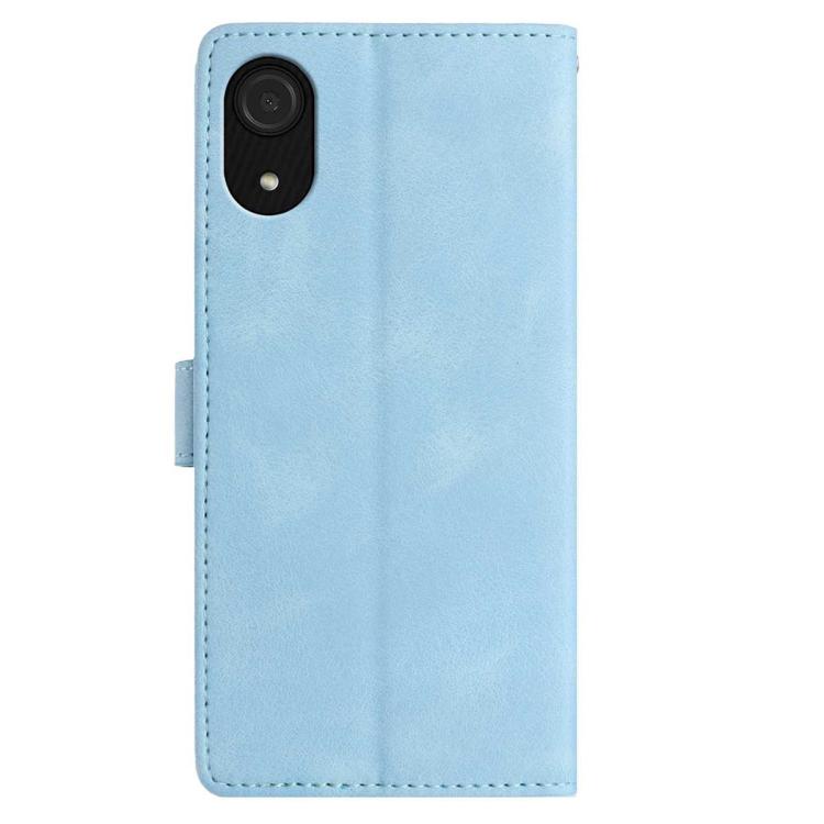 For Samsung Galaxy A03 Core Rose Flower Embossing Pattern Leather Phone Case