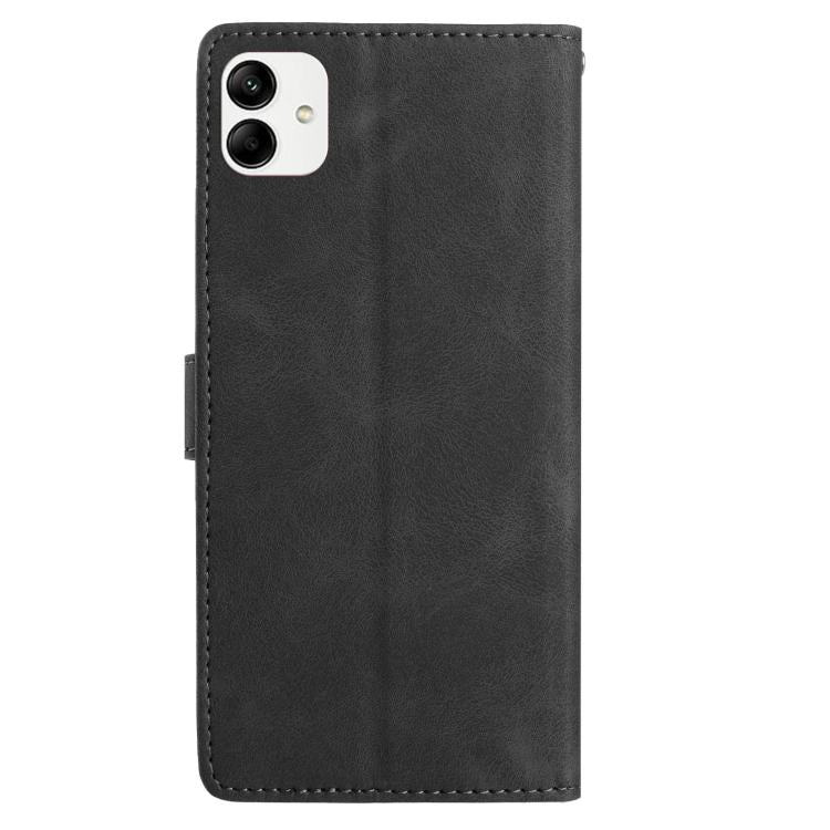 For Samsung Galaxy A04 Rose Flower Embossing Pattern Leather Phone Case