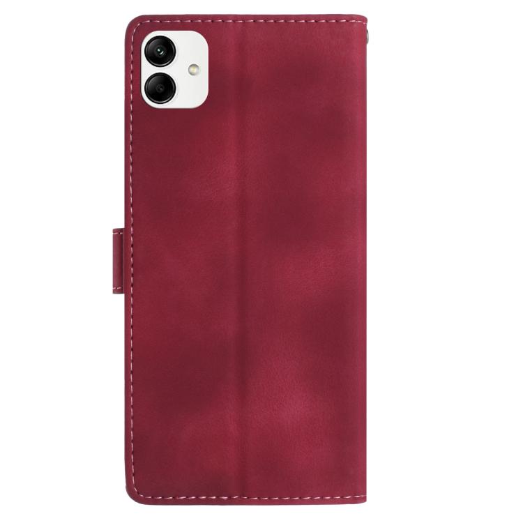 For Samsung Galaxy A04 Rose Flower Embossing Pattern Leather Phone Case