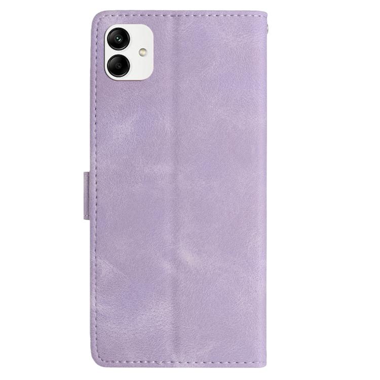 For Samsung Galaxy A04e Rose Flower Embossing Pattern Leather Phone Case