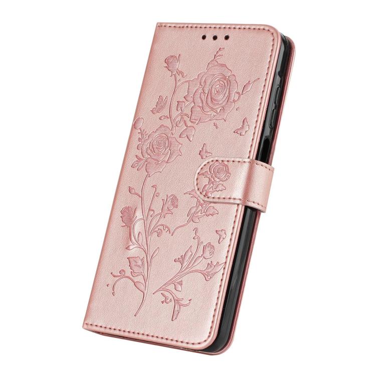 For Samsung Galaxy A05S Rose Flower Embossing Pattern Leather Phone Case